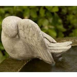  Campania Cast Stone Animal   Bathing Bird   Natural: Patio 