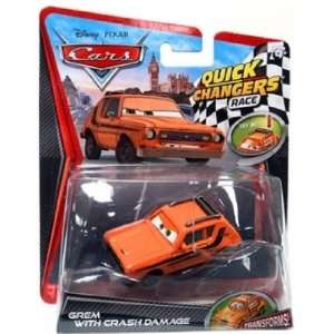  Disney / Pixar CARS 2 Movie 155 Quick Changers Race Grem with Crash 