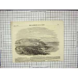  1854 BURWOOD COPPER SMELTING WORKS SEA CLIFFS PRINT