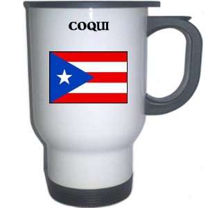  Puerto Rico   COQUI White Stainless Steel Mug 