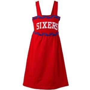  Philadelphia 76ers Toddler Girls Braided Dream Dress   Red 