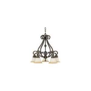   Light (Arms Down) Chandelier W/ Corvo Amber Wash Home Improvement