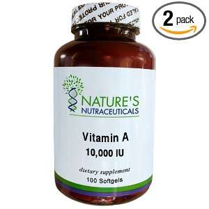  Natures Nutraceuticals Vitamin A 10,000 Iu Softgels, 100 