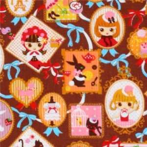  brown Japanese fabric girls portrait photos Cosmo (Sold in 