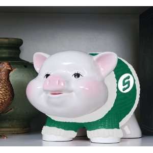   10 NCAA Michigan State Spartans Ceramic Piggy Bank: Kitchen & Dining