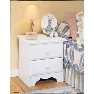  New Visions by Lane Reflections Pearl White Night Stand 
