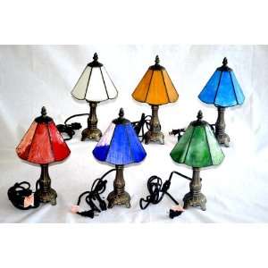  Stained Glass Mini Table Lamps 6 Colors   