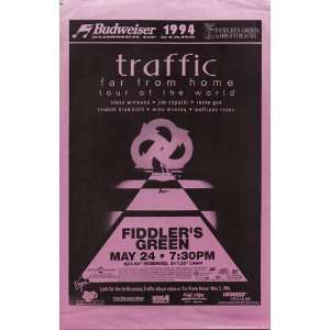  Traffic Steve Winwood Denver Concert Poster 1994
