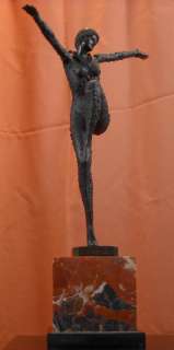 Grand Art Deco Costume Dancer Kapurthala Bronze Statue Chiparus 