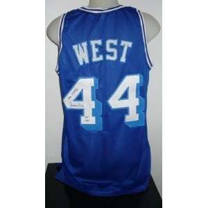 Signed Jerry West Jersey   Throwback 2xInscr JSA   Autographed NBA 