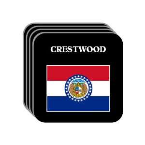  US State Flag   CRESTWOOD, Missouri (MO) Set of 4 Mini 
