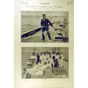   1895 Prince Wales Yacht Britannia Skipper Crew Print