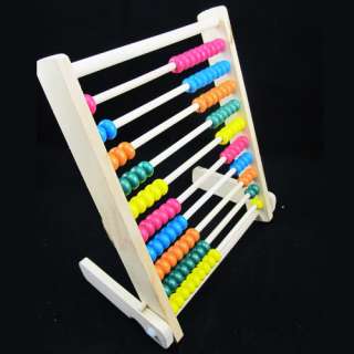 Wooden Wood Abacus Counting Frame Number Educational Math Aid Child 