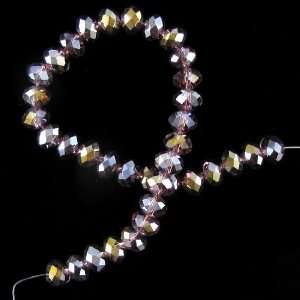  5x8mm faceted crystal AB rondelle beads 7.75 B42069