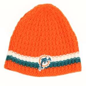    Miami Dolphins Womens Crochet Knit Beanie: Sports & Outdoors