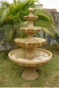 Large 4 Tier Courtyard Outdoor Water Fountain FREE SHIPPING USA  