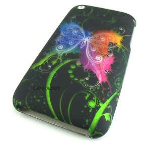 FUNKY BUTTERFLY HARD CASE PHONE COVER IPHONE 3G 3GS S  