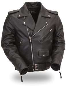 HOUSE OF HARLEY MENS SIDE LACE LEATHER JACKET FMM205CRZ  