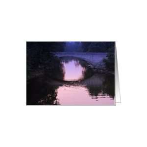  Blank, Bridge Arches Over Evening Peace Card Health 