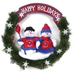   NCAA Snowman Christmas Wreath (20):  Sports & Outdoors