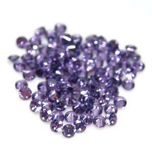   2mm Amethyst CZ Cubic Zirconia Loose Stone Lot of 25 pieces Jewelry