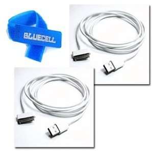  Bluecell 2 PCS White 6FT USB Data Sync Cable for Apple 