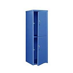   Steel Locker Double Tier 24x24x74 2 Door Blue Industrial & Scientific