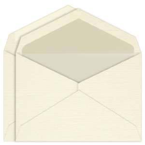  Double Wedding Envelopes   Jumbo Linen Colonial White Pearl Lined 