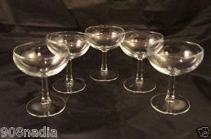 CRYSTAL CLEAR GLASS CHAMPAGNE/SHERBERT SET OF 6  