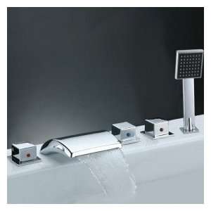  Waterfall Tub Faucet with Hand Shower (Chrome Finish 