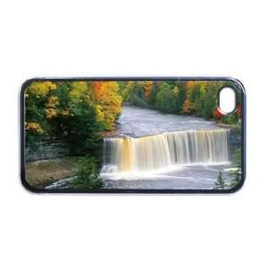  Scenic Nature Autumn Waterfall Apple RUBBER iPhone 4 or 4s 