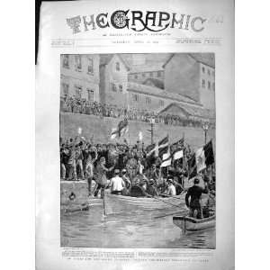  1897 English Volunteers Embarking Corfu Boats War
