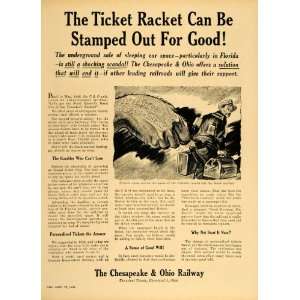  1948 Ad Chesapeake & Ohio Ticket Scalpers Black Market 