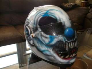 Custom Painted Airbrushed Twisted Clown Z1R Any size Helmet  