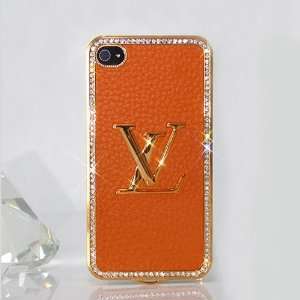  Luxury Designer Orange Damier Back Iphone 4/4s Case Hard 