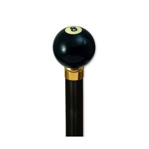  8 Ball Handle Black Stain Solid wood black stained shaft 