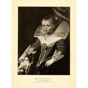 1906 Print Paulus Moreelse Portrait Little Princess Costume Dress 