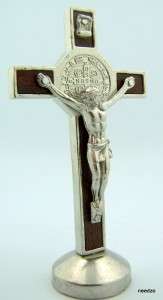 Standing Tall St Saint Benedict Cross Crucifix Medal  