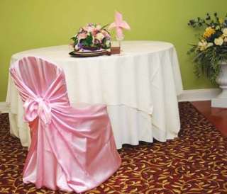 UNIVERSAL SELF TIE SATIN CHAIR COVERS   13 COLOR  
