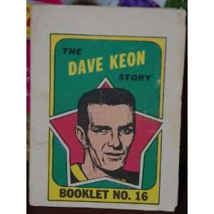  1971 Opeechee Hockey Comics Dave Keon #16 