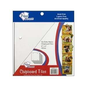  Paper Accents Create Your Own Chipboard Tiles 6x 6 White 
