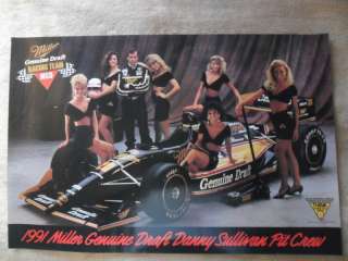 1991 Miller Beer Poster Danny Sullivan Pit Crew  