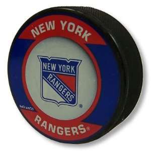   : NEW YORK RANGERS LOGO OFFICIAL SIZE HOCKEY PUCK: Sports & Outdoors