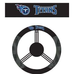  Tennessee Titans Poly Suede Steering Wheel Cover: Sports 