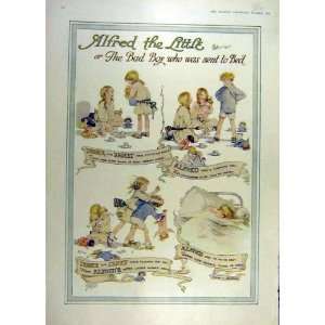  1916 Alfred Little Bad Boy Sketch Children Story Print 