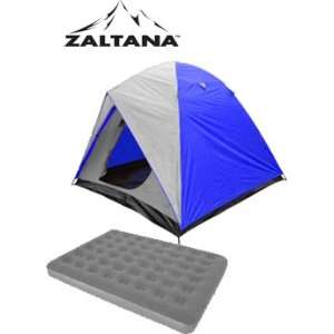    4 PERSON DOME TENT WITH AIR MATTRESS(QUEEN): Sports & Outdoors