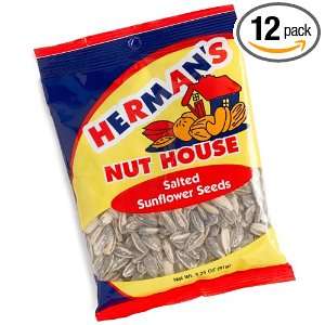 Hermans Nut House Salted in the Shell Sunflower Seeds, 3.25 Ounce 