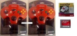 RED Controllers Rumble Memory for N64 Nintendo 64 NEW  