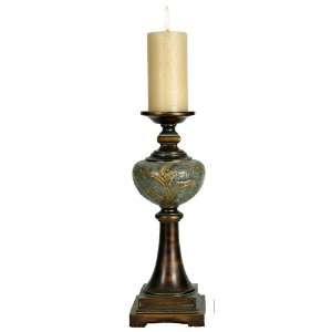  Green and Gold Ambrose 16 High Decorative Candlestick 