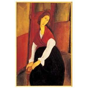  Amedeo Modigliani   Jeanne Hebuterne With Red Shawl
